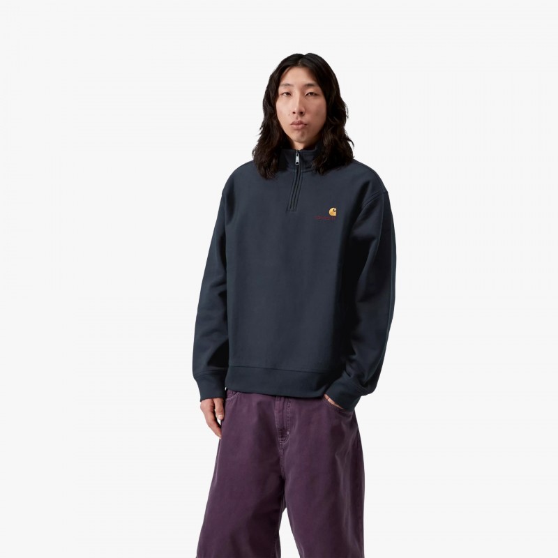 Carhartt WIP Half Zip American Script - I027014 J0 XX - Fuxia, Urban Tribes United
