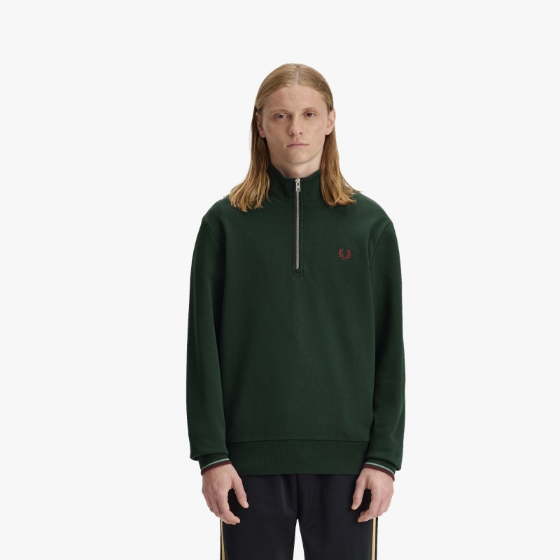 Fred Perry Half Zip - M3574 85A - Fuxia, Urban Tribes United