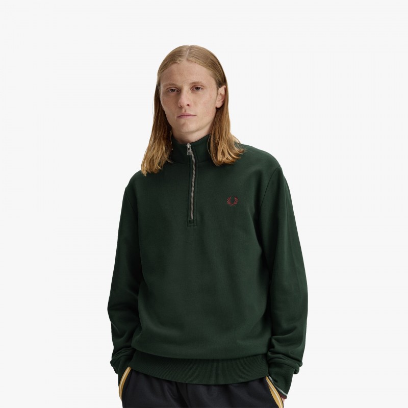 Fred Perry Half Zip - M3574 85A - Fuxia, Urban Tribes United