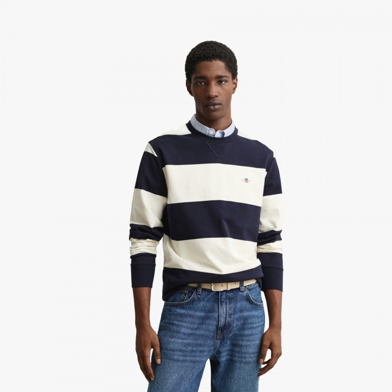 Gant STRIPED C-NECK - 2067117 433 - Fuxia, Urban Tribes United