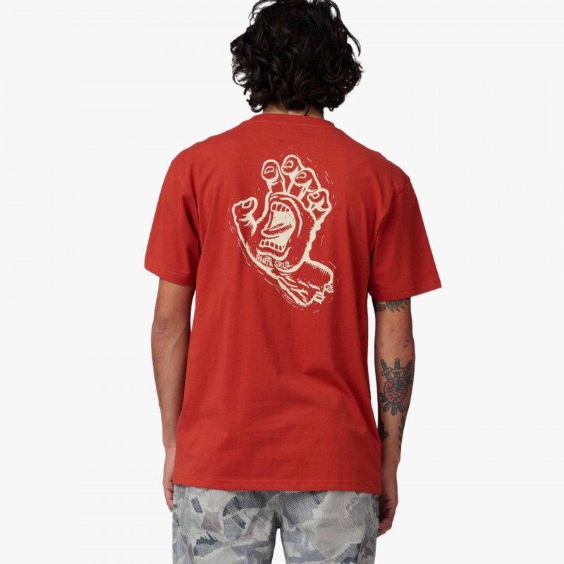 Santa Cruz Stamped Screaming Hand - SCA TEE 13425 - Fuxia, Urban Tribes United