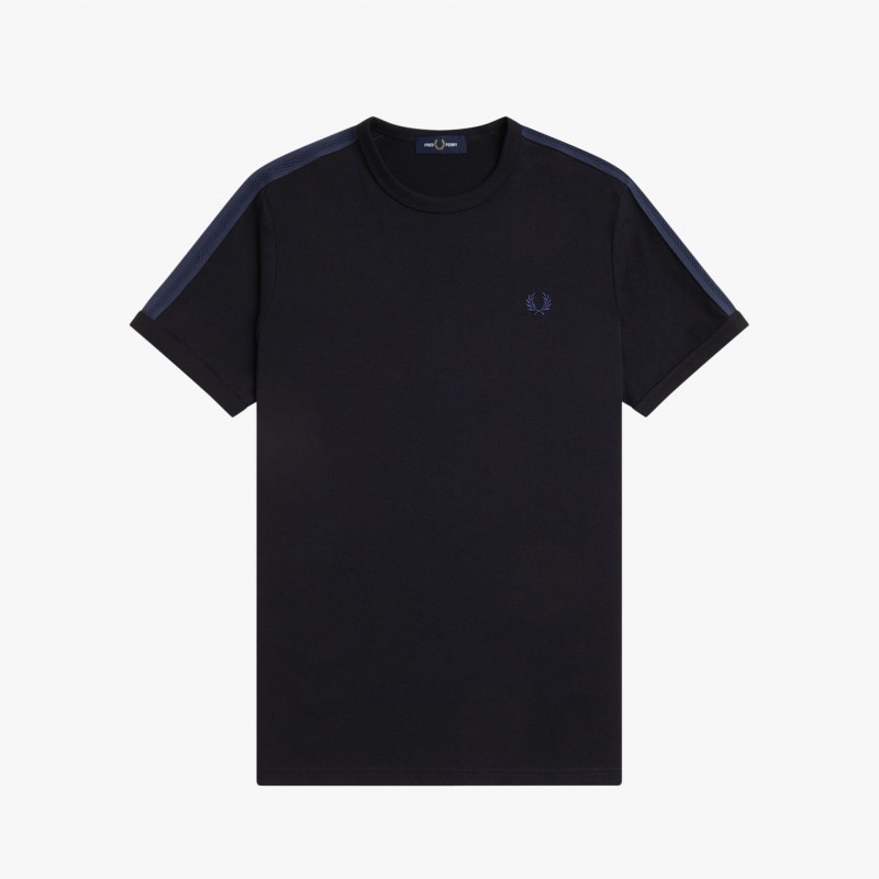 Fred Perry Mesh Taped Ringer - M1732 102 - Fuxia, Urban Tribes United