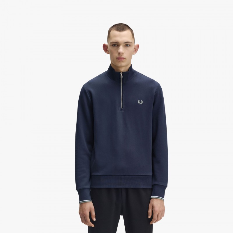 Fred Perry Half Zip - M3574 Z47 - Fuxia, Urban Tribes United