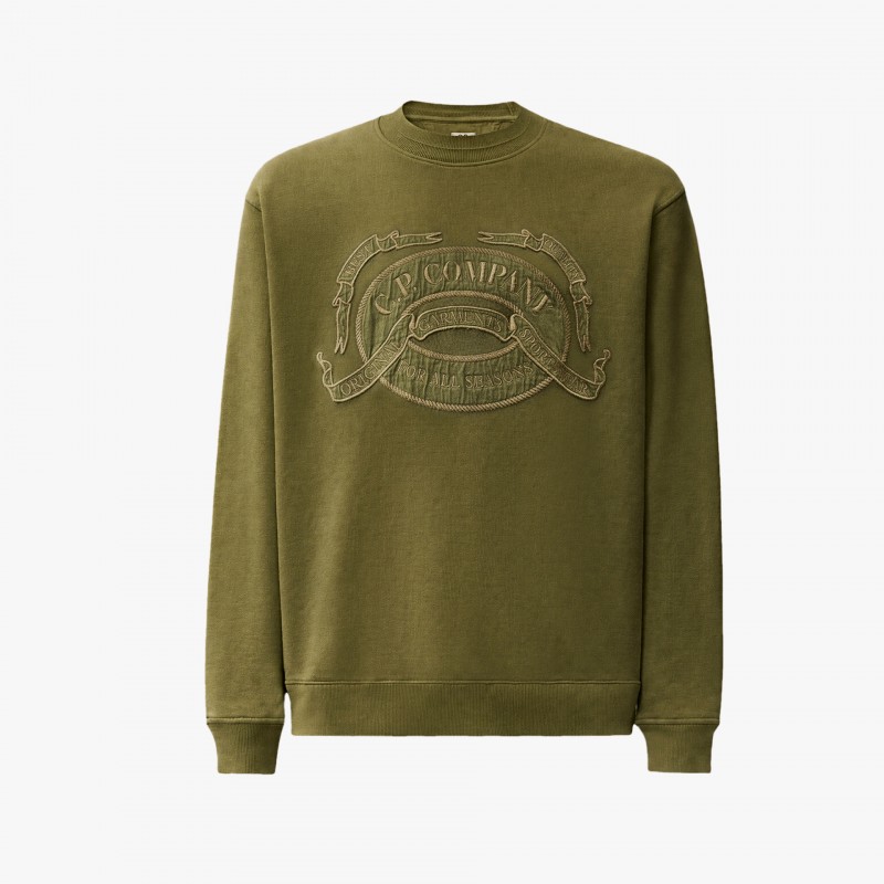 C.P. Company Crew Cotton Fleece - 21CMSS174A 006453O 683 - Fuxia, Urban Tribes United
