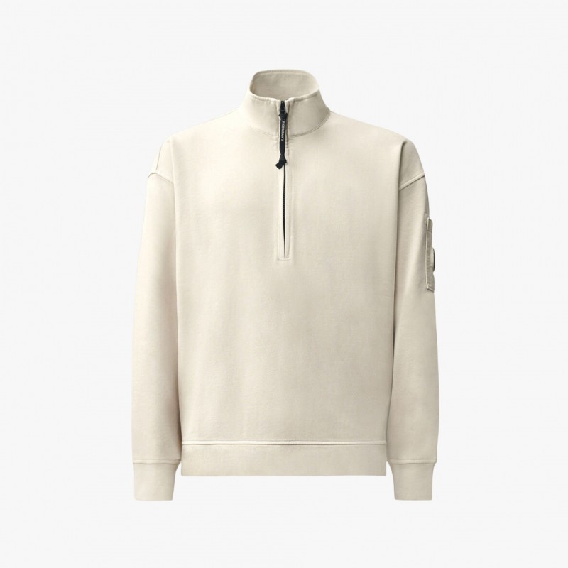 C.P. Company Hoodie Brushed and Emerized Half Zip C.P. Company Hoodie Brushed and Emerized Half Zip - 21CMSS020A 006372M 120 - Fuxia, Urban Tribes United