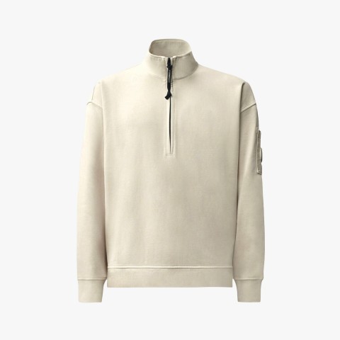 C.P. Company Hoodie Brushed and Emerized Half Zip C.P. Company Hoodie Brushed and Emerized Half Zip