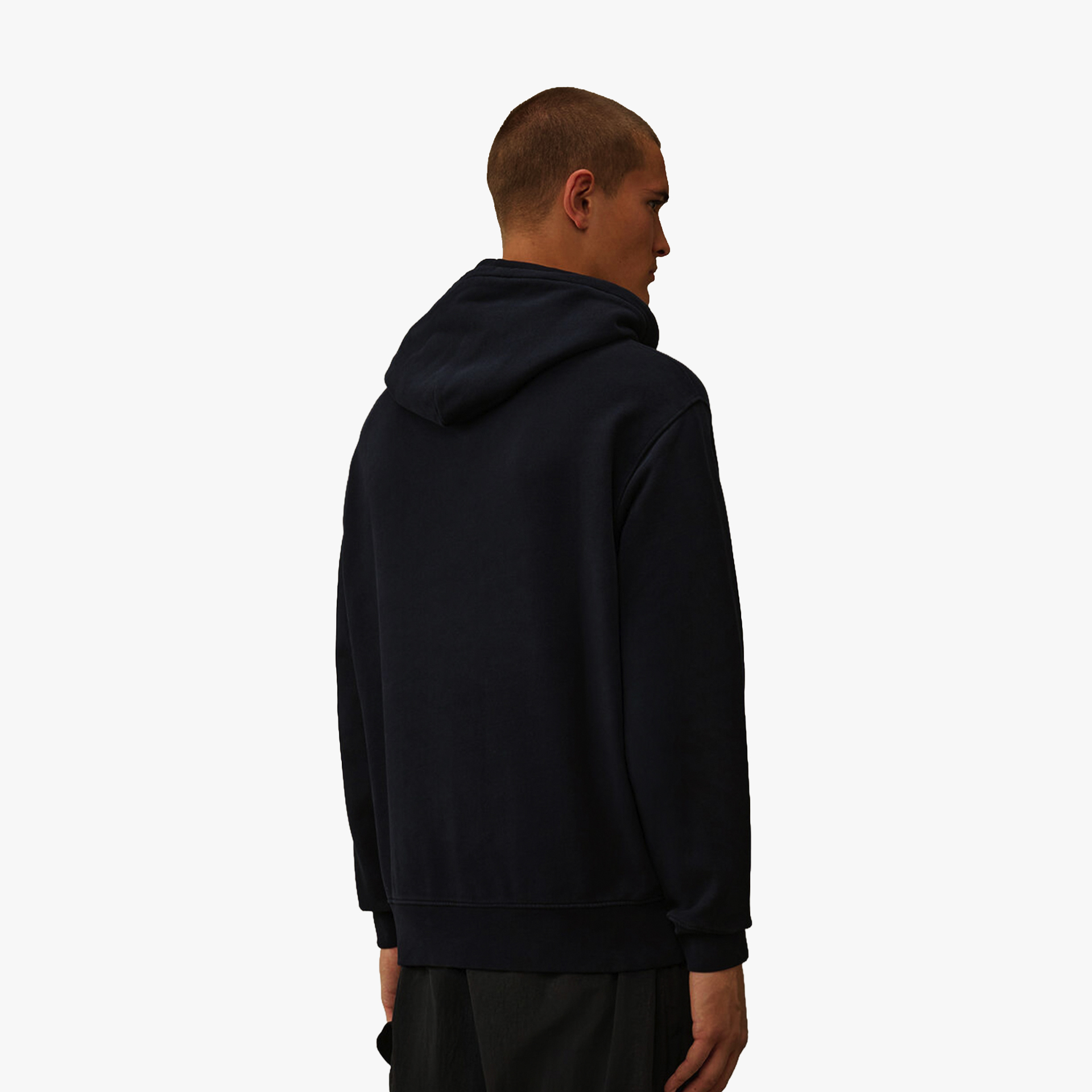 C.P. Company Brushed and Emerized Diagonal Fleece Lens Sweat
