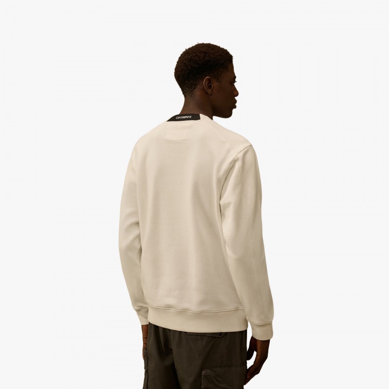 C.P. Company Diagonal Raised Fleece Crewneck Lens Sweatshirt - RCCMSS713A 005086W 103 - Fuxia, Urban Tribes United