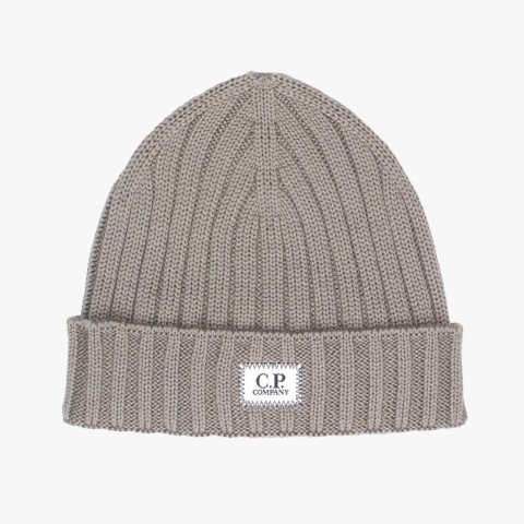 C.P. Company Extrafine Merino Wool Logo Beanie C.P. Company Extrafine Merino Wool Logo Beanie