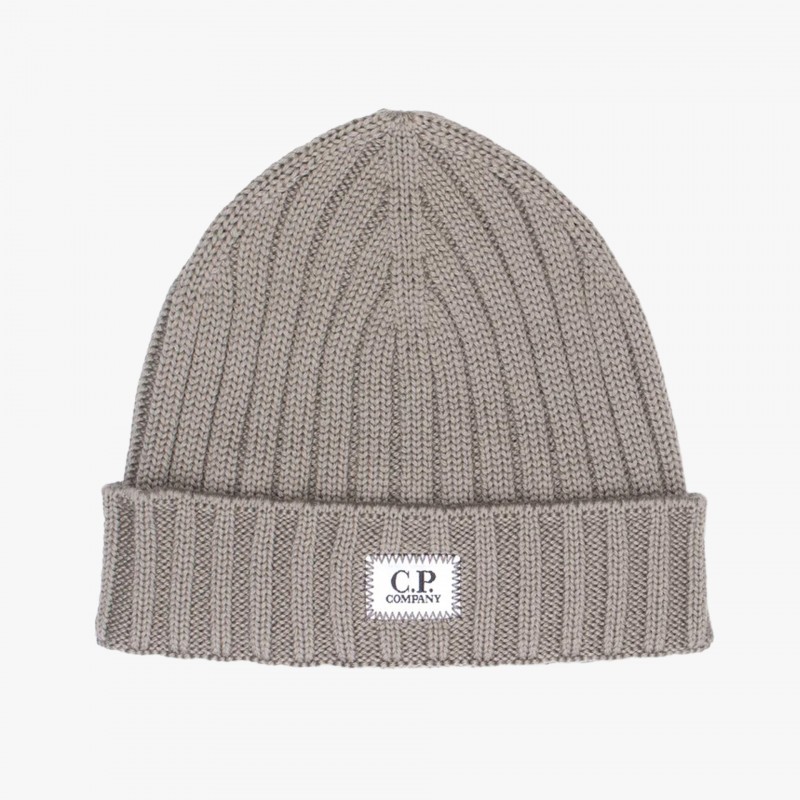 C.P. Company Extrafine Merino Wool Logo Beanie - 21CMAC738A 005509A 356 - Fuxia, Urban Tribes United