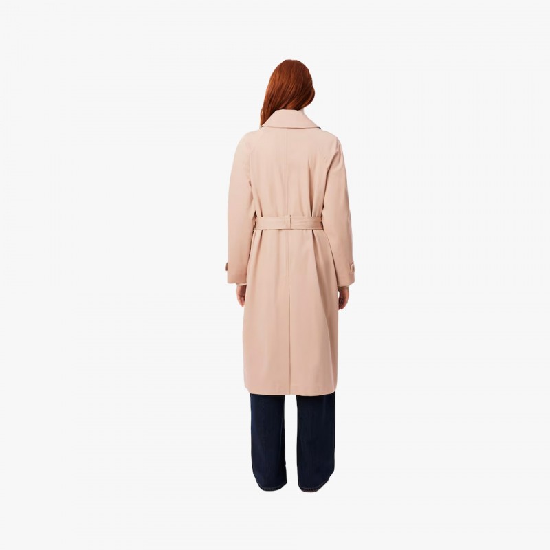 Lacoste Belted Cotton Trench Coat - BF9785 X6F - Fuxia, Urban Tribes United