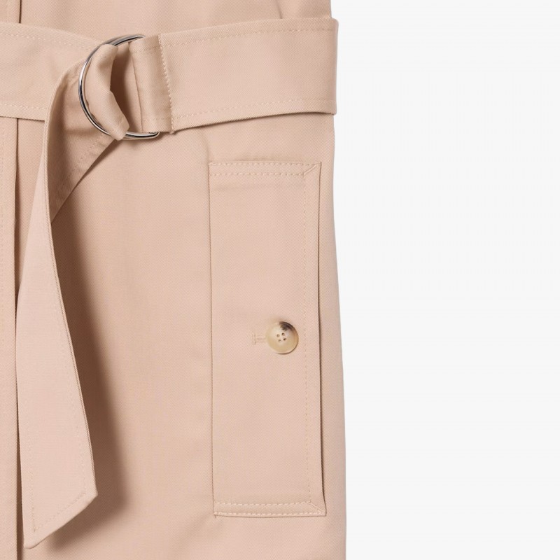 Lacoste Belted Cotton Trench Coat - BF9785 X6F - Fuxia, Urban Tribes United