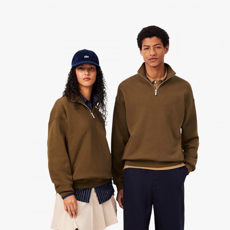 Lacoste Loose Fit Zip Neck Lacoste Loose Fit Zip Neck - SH7759 DPD - Fuxia, Urban Tribes United