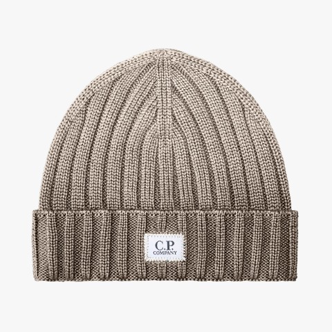 C.P. Company Extrafine Merino Wool Logo Beanie