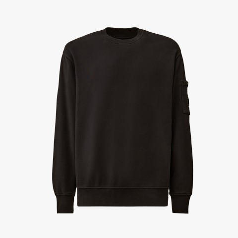 C.P. Company Brushed and Emerized Diagonal Fleece Lens Sweat