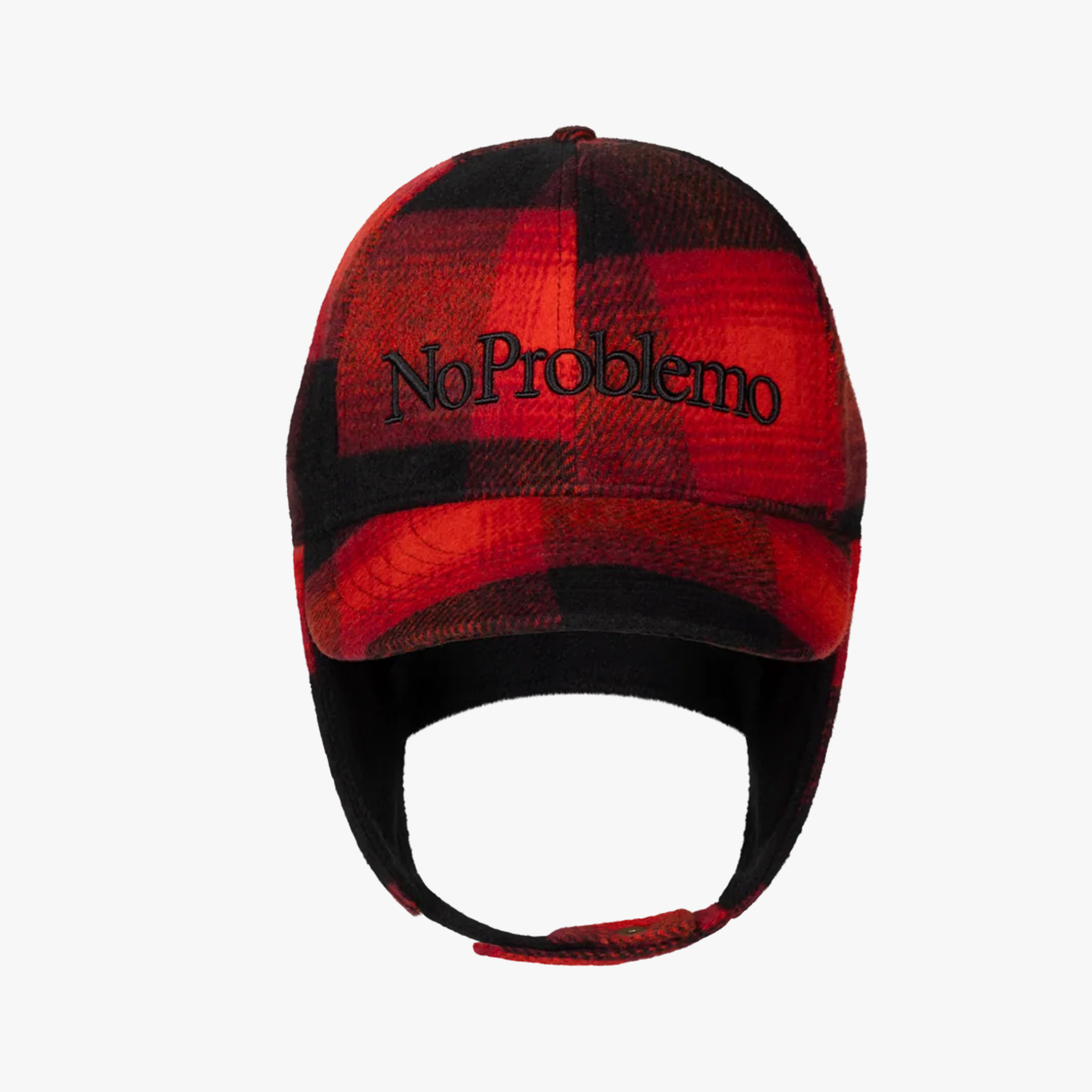 No Problemo Plaid Flap Cap