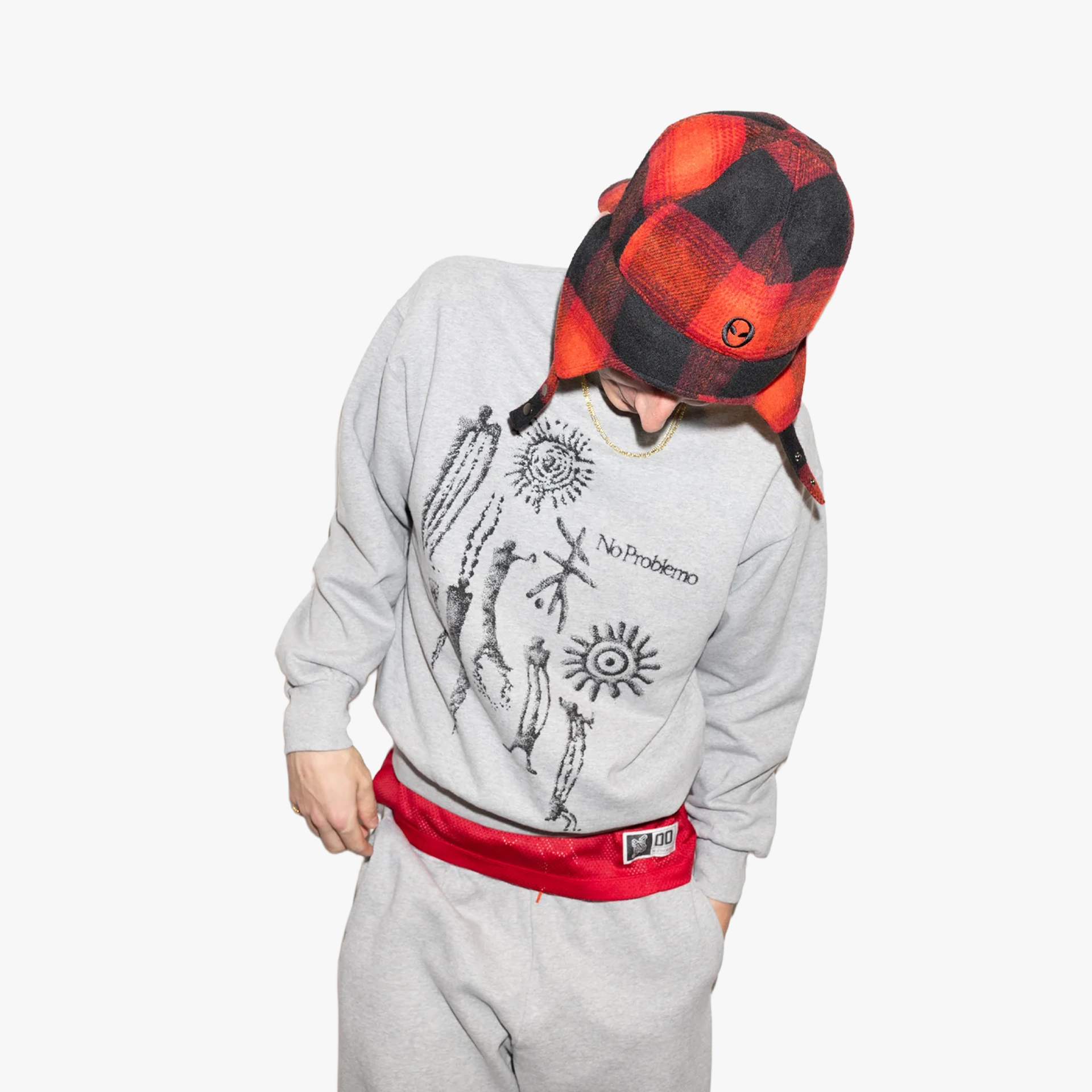 No Problemo Plaid Flap Cap