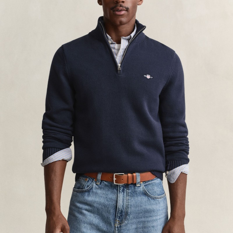 Gant Cotton Knit Half-Zip Gant Cotton Knit Half-Zip - 8030170 433 - Fuxia, Urban Tribes United