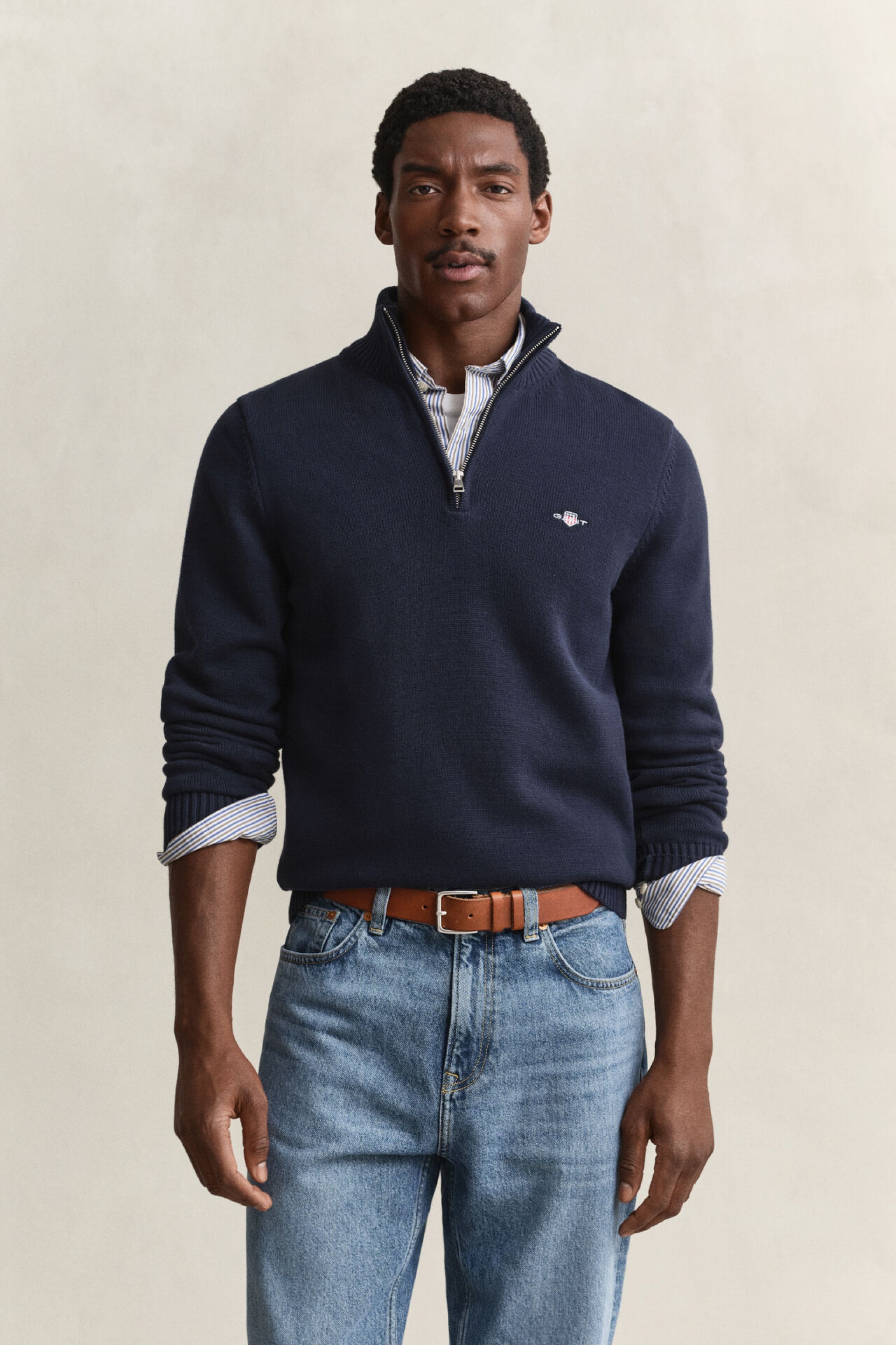 Gant Cotton Knit Half-Zip
