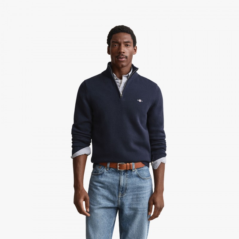 Gant Cotton Knit Half-Zip Gant Cotton Knit Half-Zip - 8030170 433 - Fuxia, Urban Tribes United