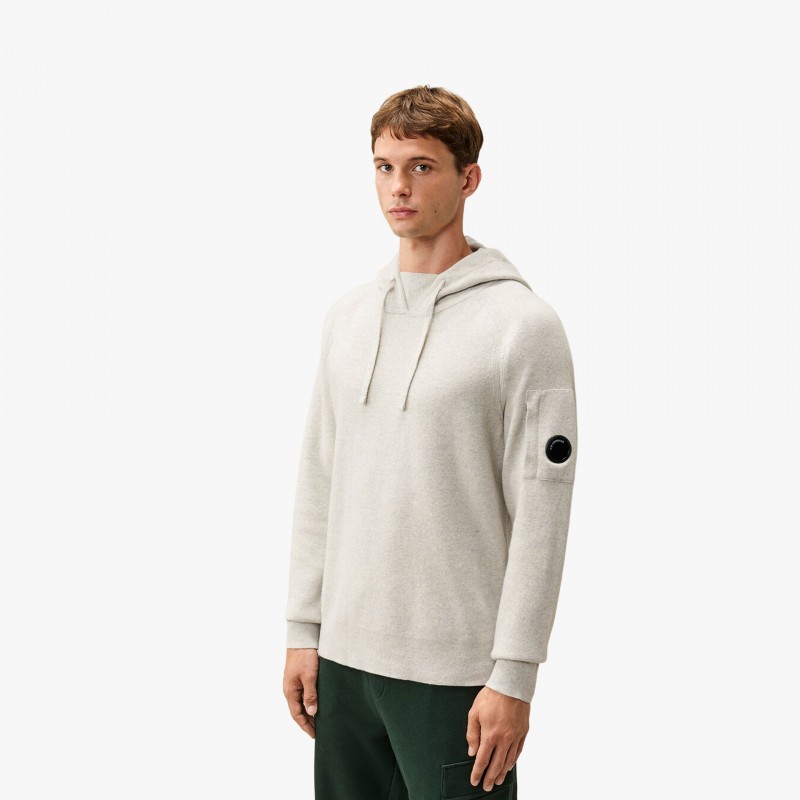 C.P. Company Hoodie Lambswool GRS Knitted - 21CMKN097A 110149A M13 - Fuxia, Urban Tribes United