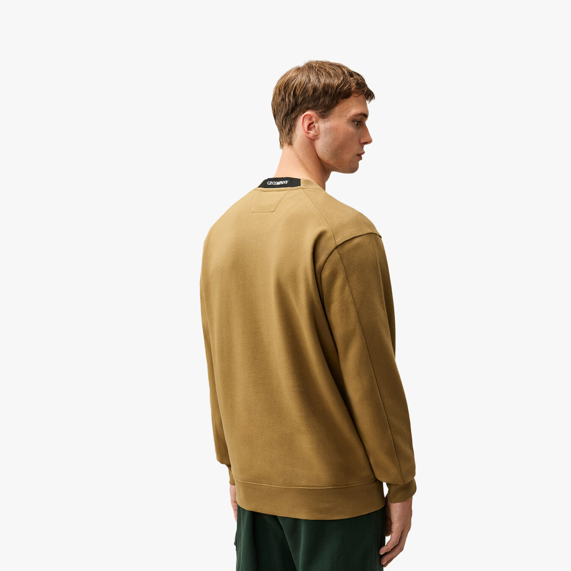 C.P. Company Diagonal Raised Fleece Lens Crewneck Sweatshirt